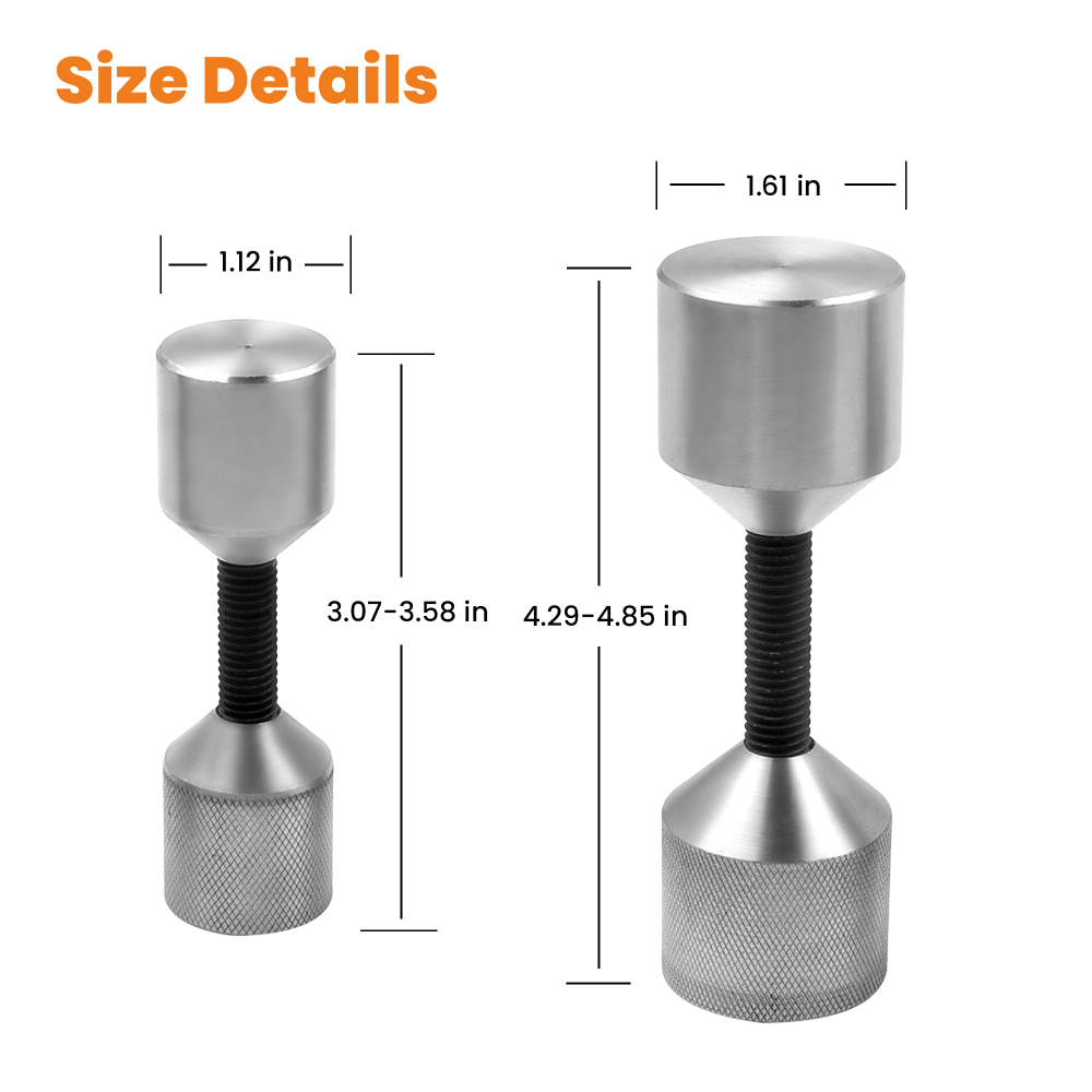 Set of 4 Flange Two Hole Pin-Stainless Steel- 1-1/8 1-5/8 Diameter