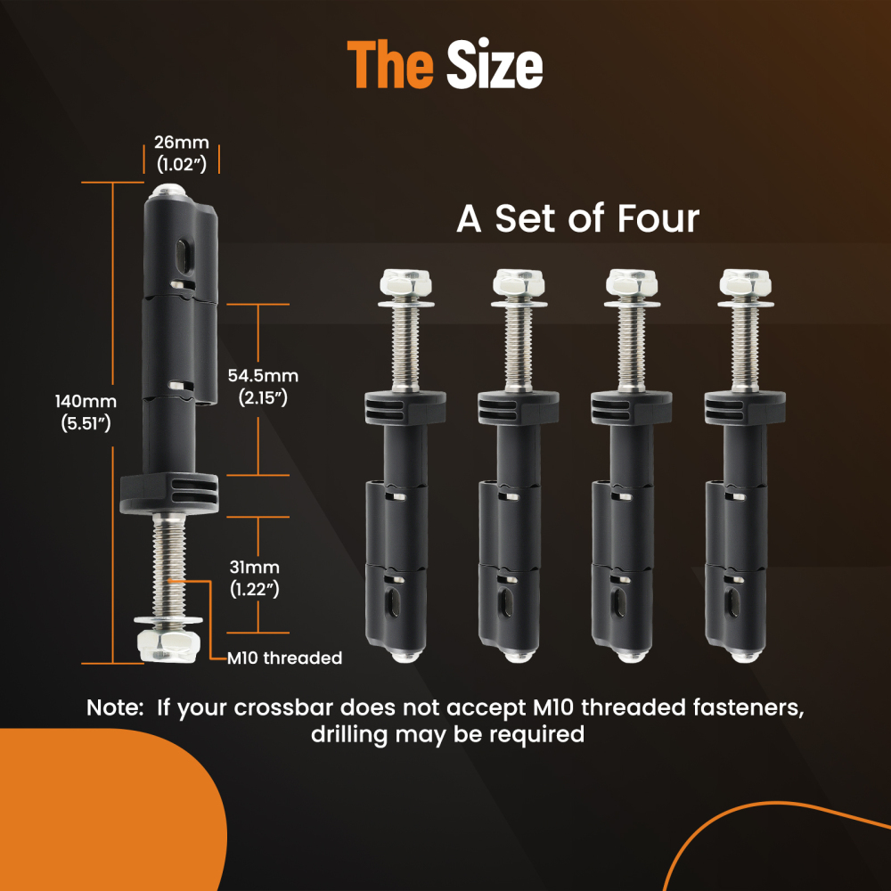 4 Pcs High Strength Mounting Pins for MaxTrax MKII Recovery Board Lockable