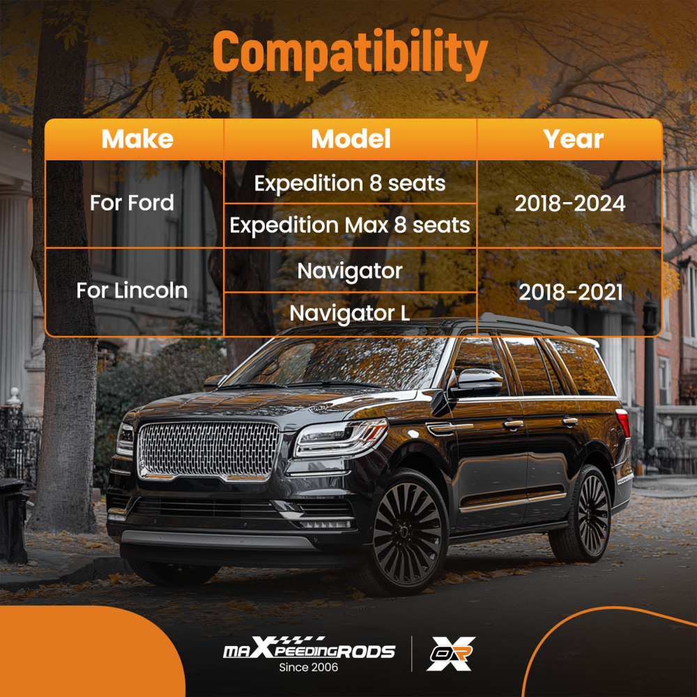 Floor Mats Liner Set compatible for Ford ExpeditionExpedition Max 8 seats 2018-2024