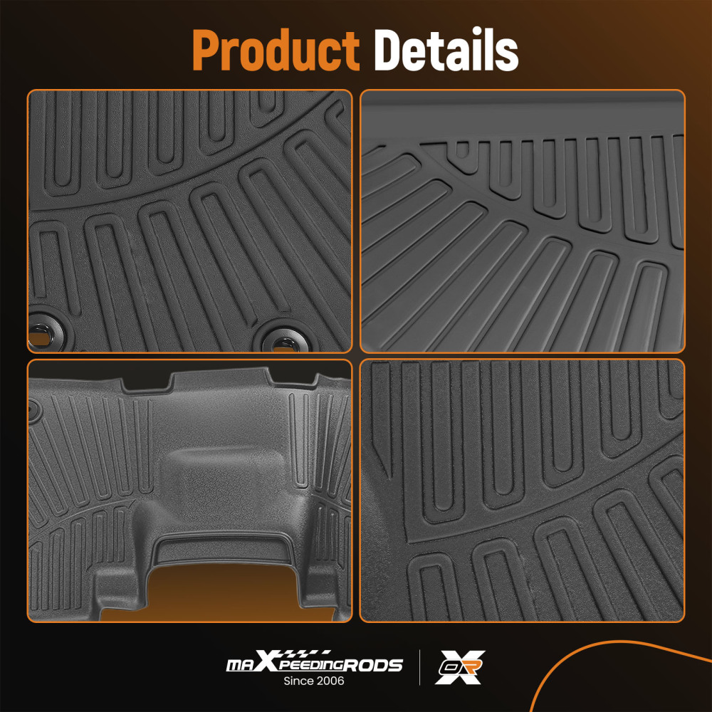 Floor Mats Liner Set compatible for Ford ExpeditionExpedition Max 8 seats 2018-2024