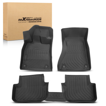 All-Weather TPE Floor Mats compatible for Audi A4 allroad/S4/Quattro 2009-2016 Black