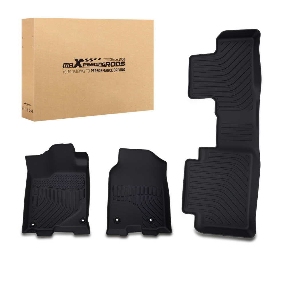 All-Weather Black Floor Mats compatible for Acura RDX 2013-2018 TPE Rubber Anti-Slip