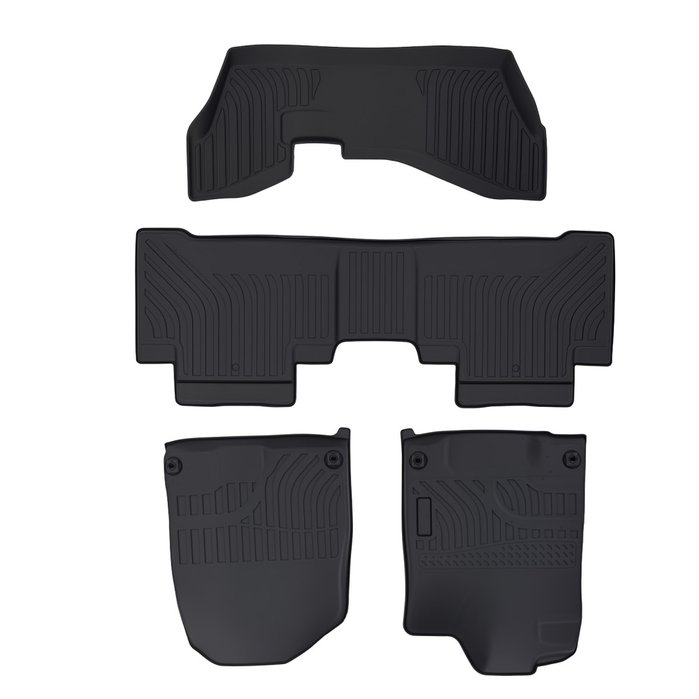 3 Row Floor Mats compatible for Acura MDX 2014-2020 7 compatible for Seat TPE Rubber Black Waterproof