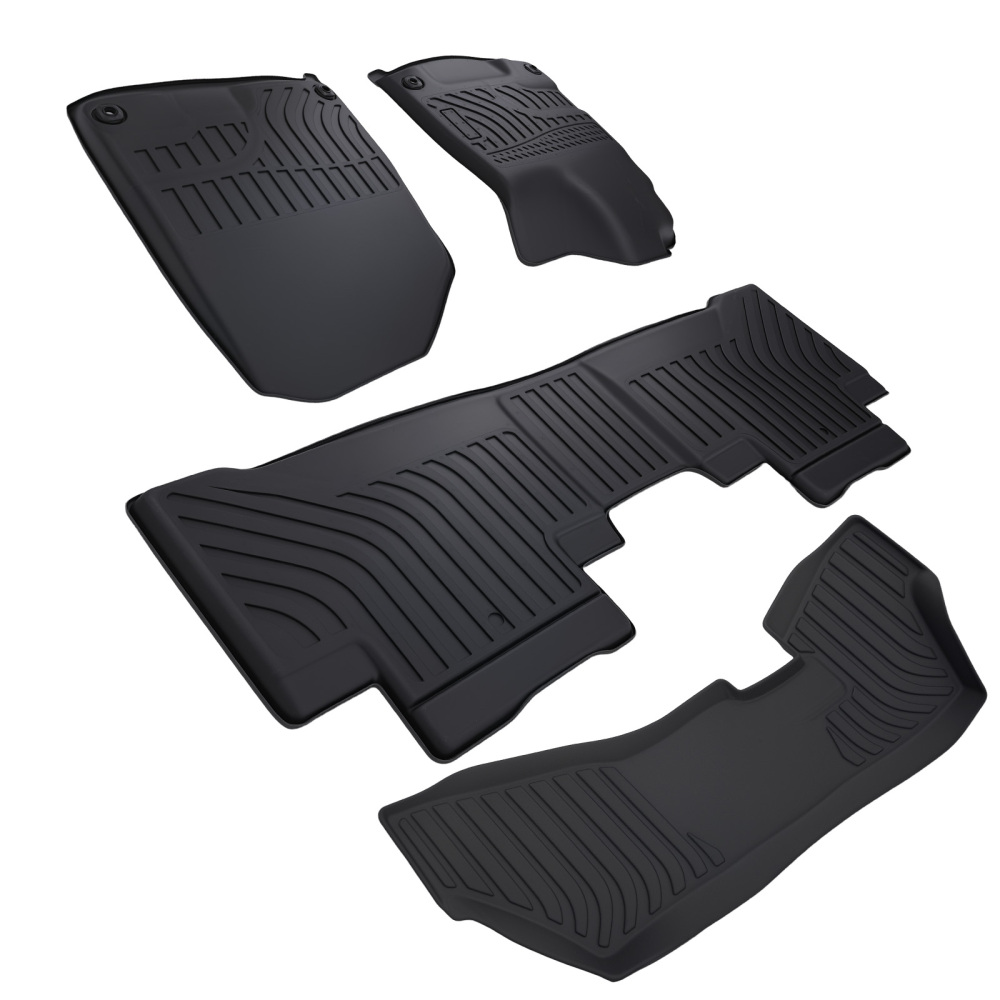 3 Row Floor Mats compatible for Acura MDX 2014-2020 7 compatible for Seat TPE Rubber Black Waterproof