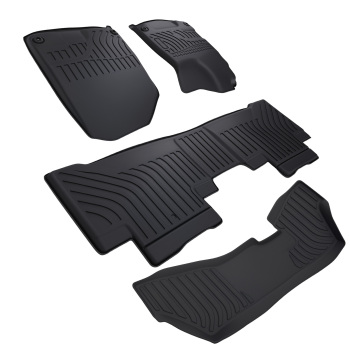 3 Row Floor Mats compatible for Acura MDX 2014-2020 7 compatible for Seat TPE Rubber Black Waterproof