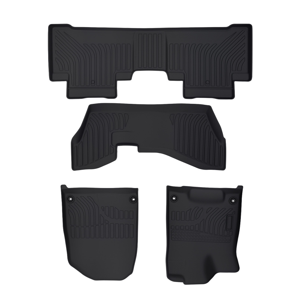 3 Row Floor Mats compatible for Acura MDX 2014-2020 7 compatible for Seat TPE Rubber Black Waterproof