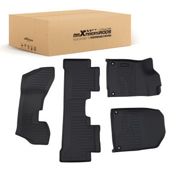 3 Row Floor Mats compatible for Acura MDX 2014-2020 7 compatible for Seat TPE Rubber Black Waterproof
