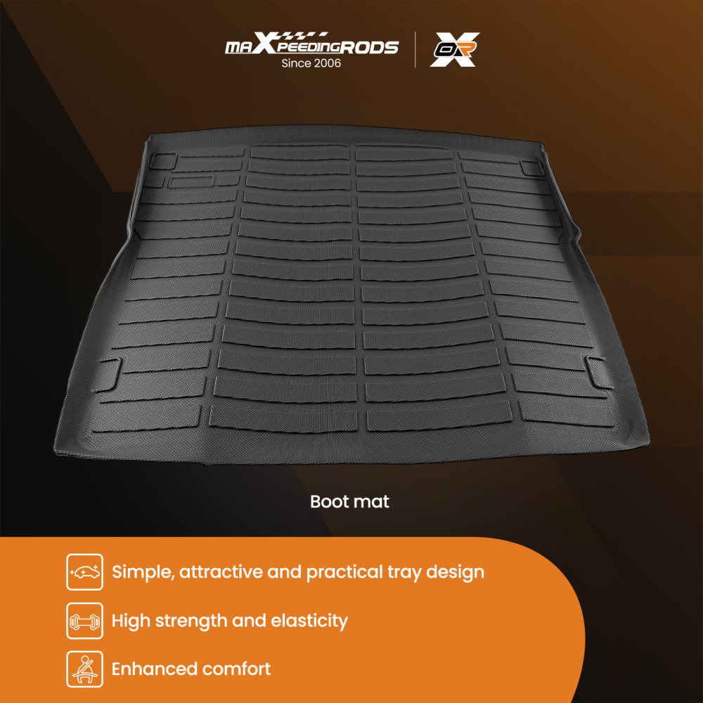 All Weather Boot Liner compatible for Audi Q5 2017-2024 Cargo Mat Black TPE Cargo Mat