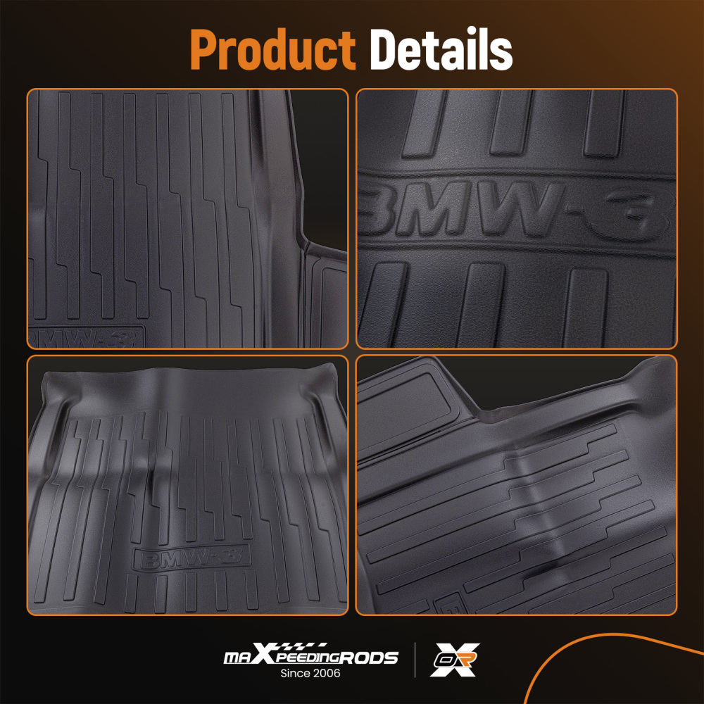 Boot Tray Mat Trunk Liner compatible for BMW 3 Series G20 19-24 Anti-Slip TPE Waterproof