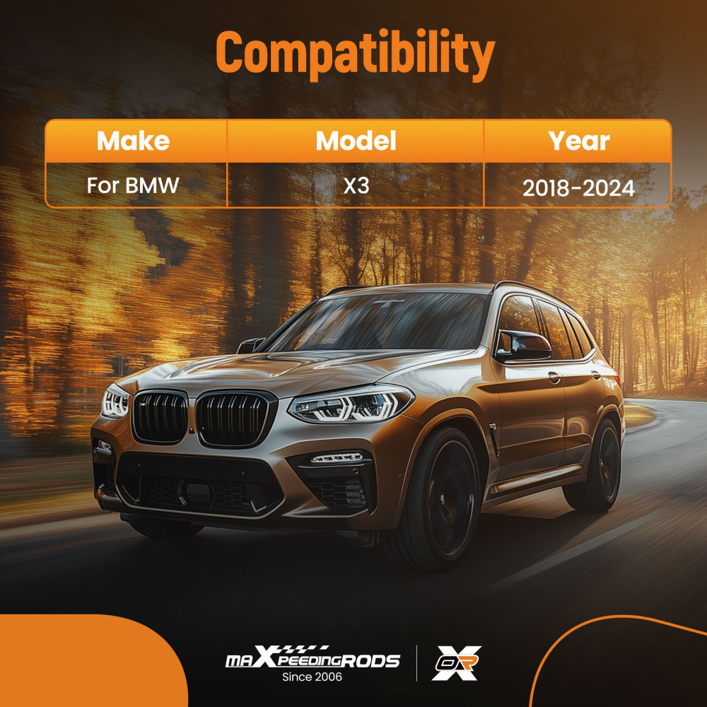 All Weather Boot Trunk Mat Luggage Liner compatible for BMW X3 2018-2024 TPE Cargo Mat