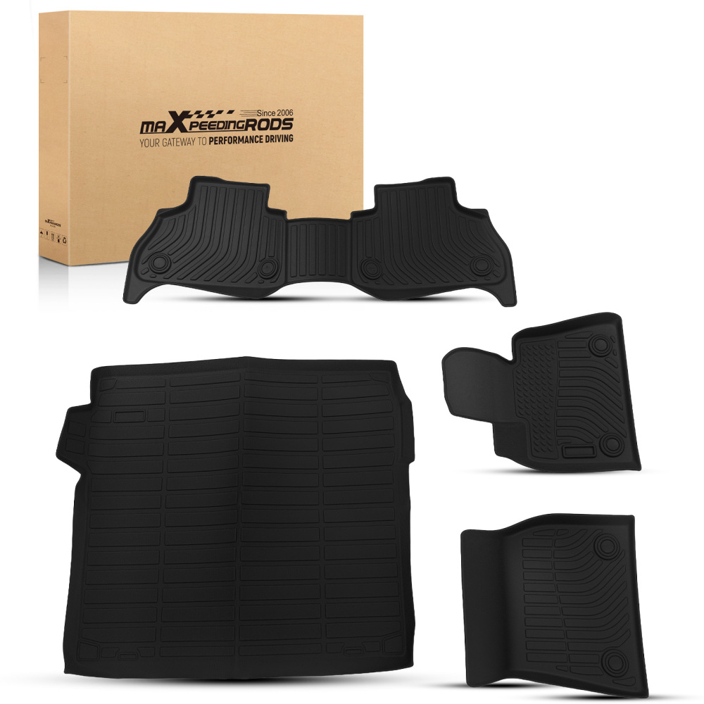 All-Weather Black Floor Mat Liner compatible for BMW X5 2019-2025 TPE Rubber Custom Fit