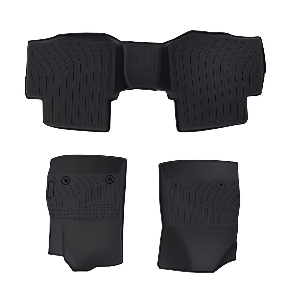 All-Weather Floor Mats compatible for Chevrolet Cruze 2016-2019 Black TPE Rubber Set