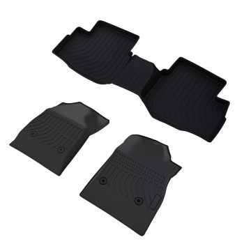 All-Weather Floor Mats compatible for Chevrolet Cruze 2016-2019 Black TPE Rubber Set