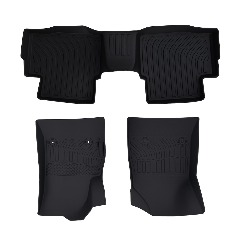 All-Weather Floor Mats compatible for Chevrolet Cruze 2016-2019 Black TPE Rubber Set