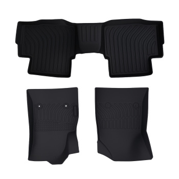 All-Weather Floor Mats compatible for Chevrolet Cruze 2016-2019 Black TPE Rubber Set