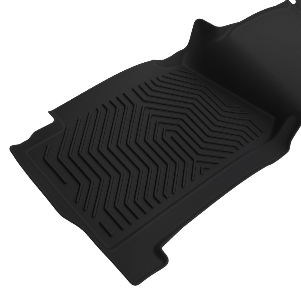 Black Floor Mats compatible for Chevy Silverado GMC Sierra 1500 2500 Crew Cab 1999-2007