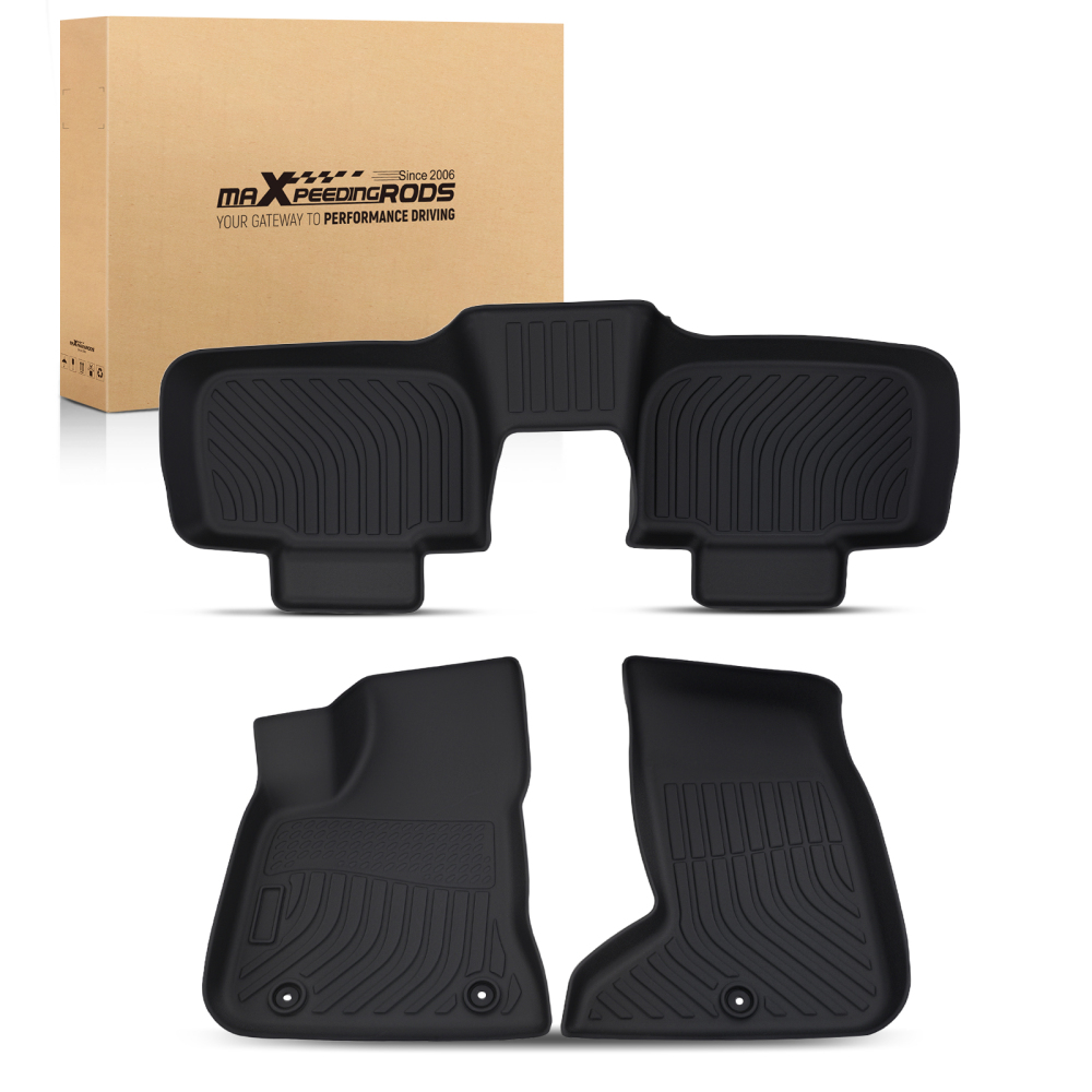 All-Weather Black Floor Mats compatible for Dodge Charger AWD 2011-2023 TPE Custom Fit