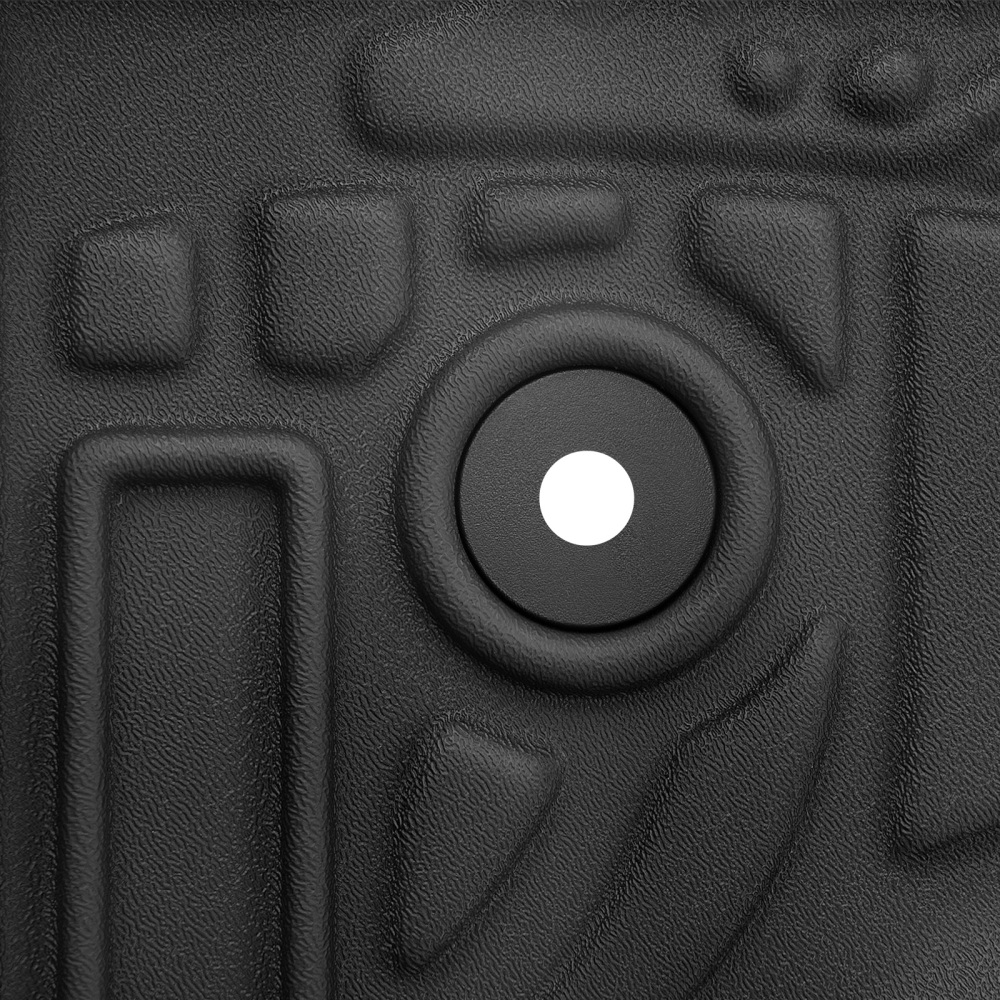 All-Weather Floor Mat Set compatible for Silverado 2500HD 2015-2019 Heavy Duty Rubber