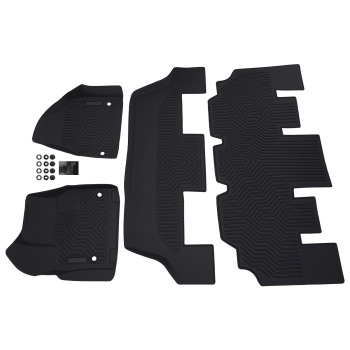 All Weather Floor Liners compatible for Chrysler Pacifica 2017-2025 TPE Black Car Mat