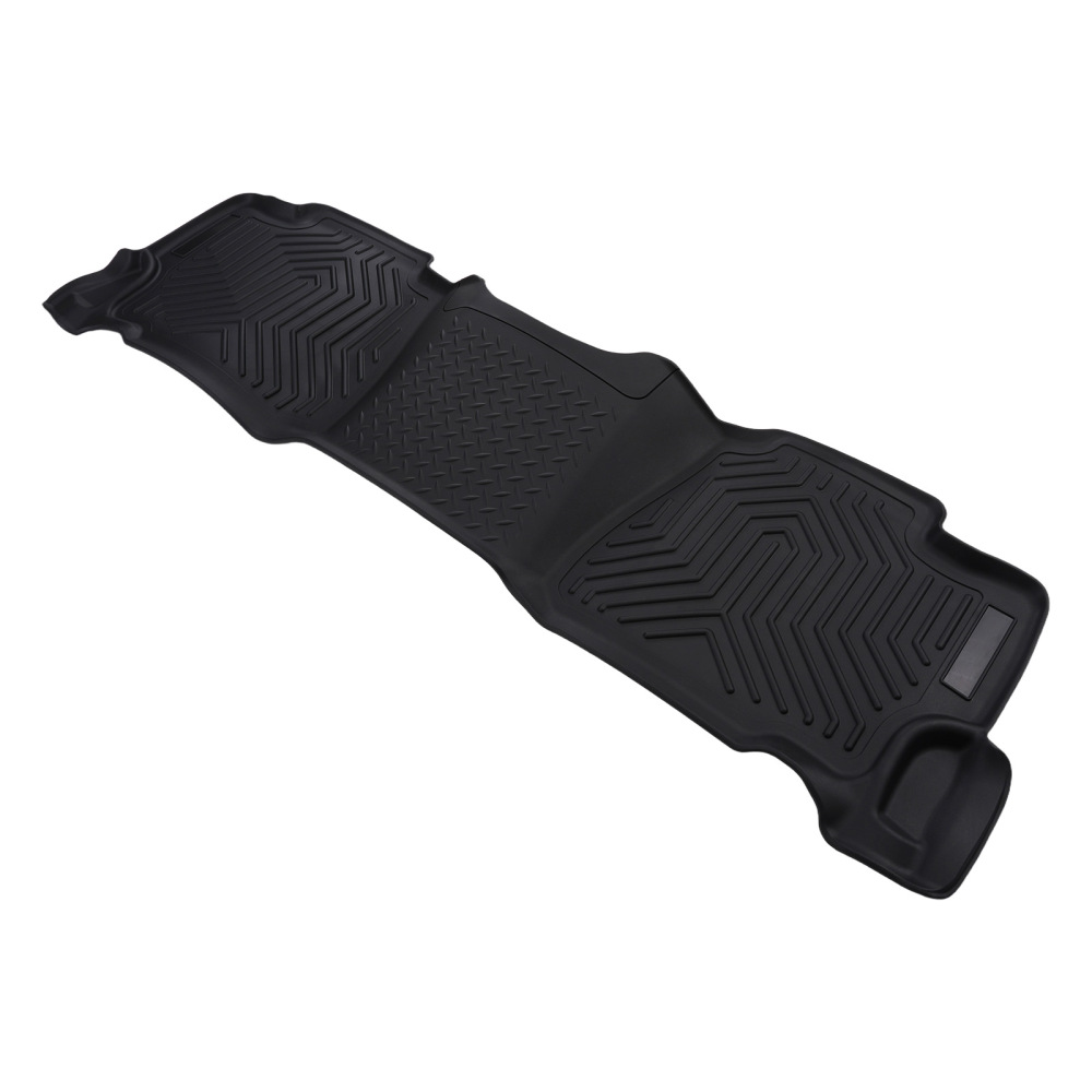 Black Floor Mats compatible for GMC Sierra 2500 HD Crew Cab 2007-2014 TPE All-Weather