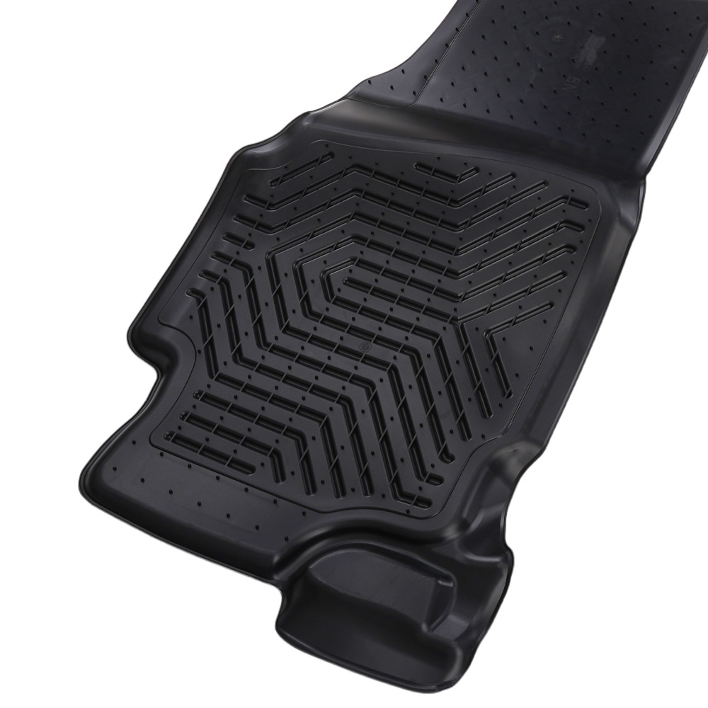 Black Floor Mats compatible for GMC Sierra 2500 HD Crew Cab 2007-2014 TPE All-Weather