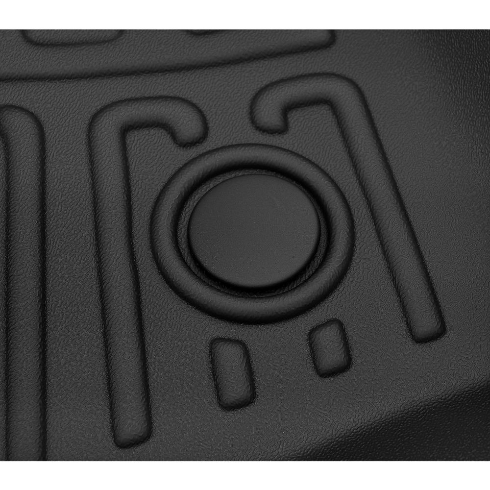 Car Carpet Floor Mats compatible for Chevrolet Silverado 1500/2500HD 2014-2018 Black TPE