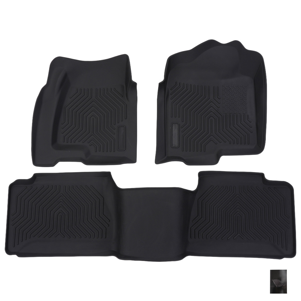 All Weather Floor Mats compatible for Silverado GMC Sierra 1500 2500 99-07 Extended Cab TPE