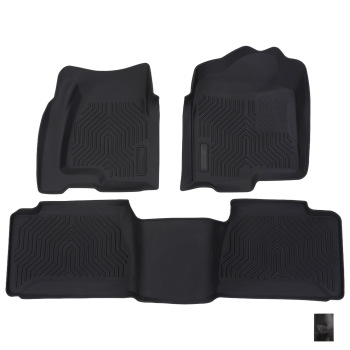 All Weather Floor Mats compatible for Silverado GMC Sierra 1500 2500 99-07 Extended Cab TPE