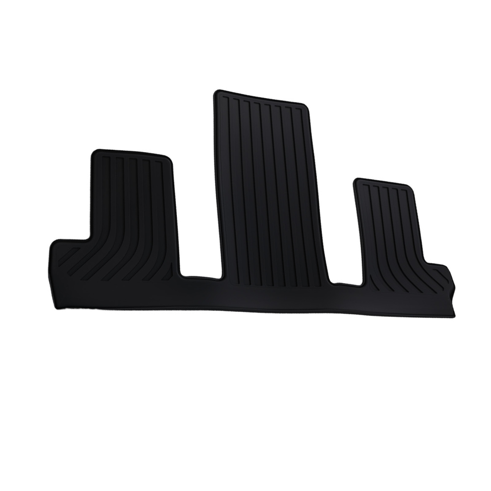 3 Row Floor Mats compatible for Chevrolet Traverse 7 Seats 2018-2023 2024 Black TPE