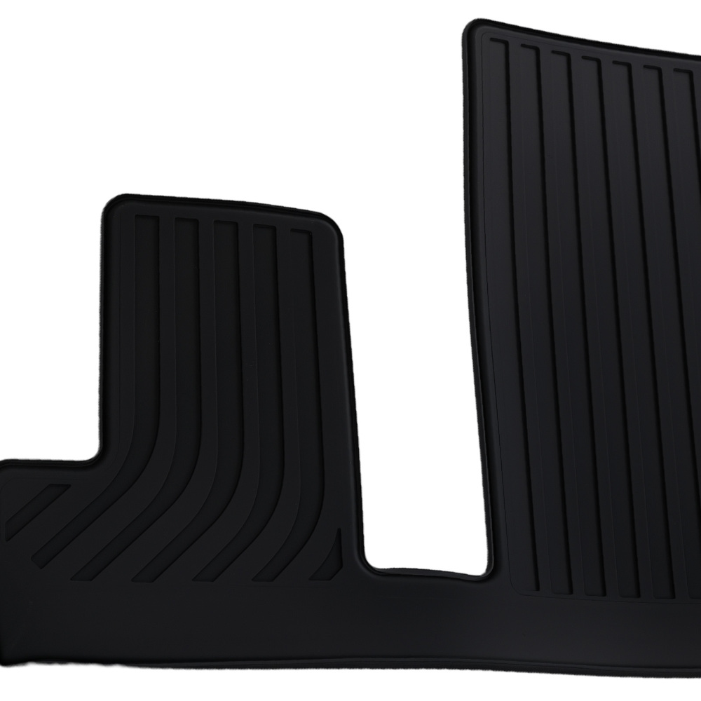 3 Row Floor Mats compatible for Chevrolet Traverse 7 Seats 2018-2023 2024 Black TPE