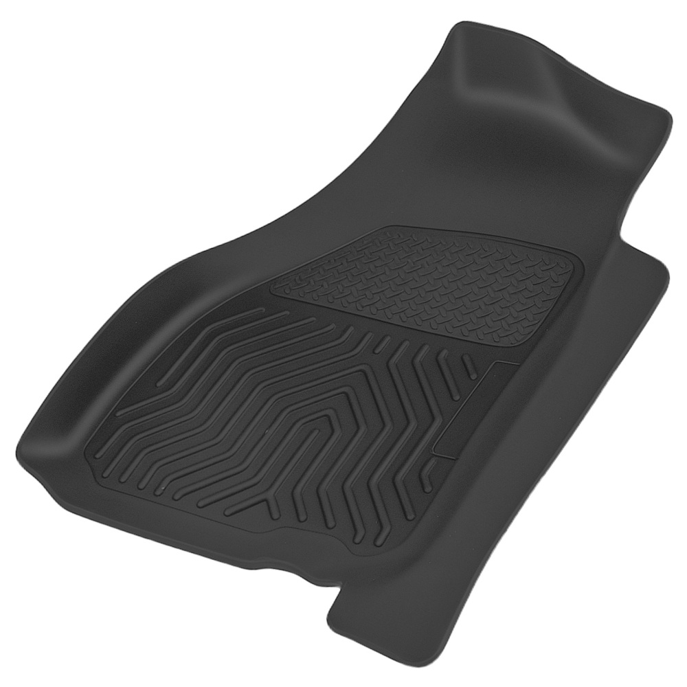 Black Floor Mat Set compatible for Dodge Ram 1500 2500 3500 Quad Cab TPE 2002-2009