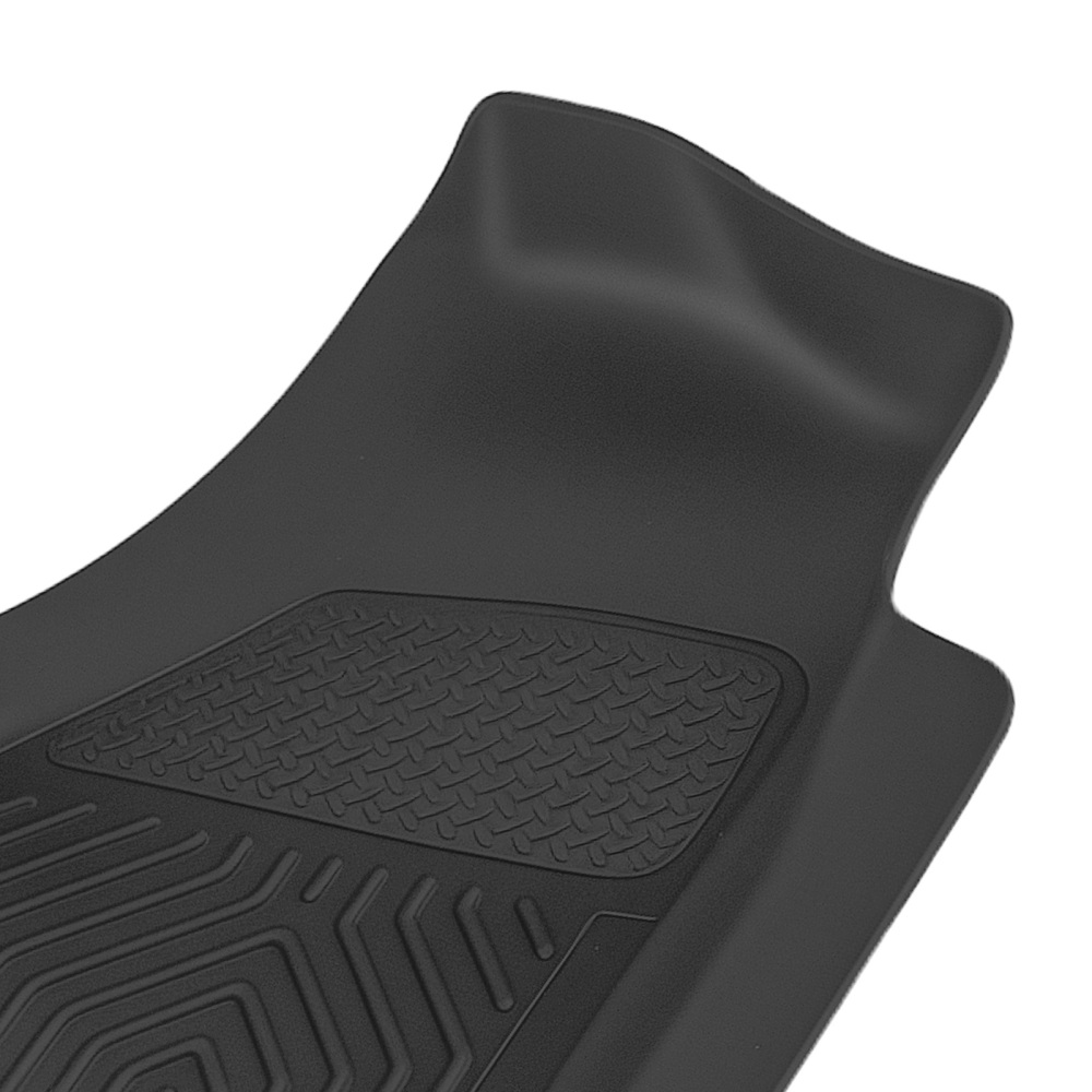Black Floor Mat Set compatible for Dodge Ram 1500 2500 3500 Quad Cab TPE 2002-2009