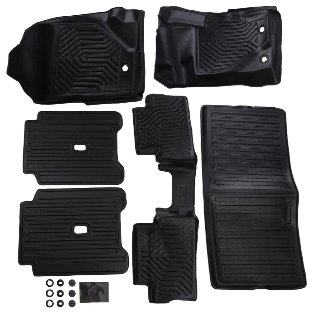 Black Carpet Floor Mats compatible for Ford Bronco 2 Door 2021-2025 TPE All Weather
