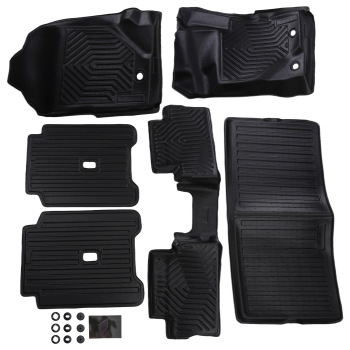 Black Carpet Floor Mats compatible for Ford Bronco 2 Door 2021-2025 TPE All Weather