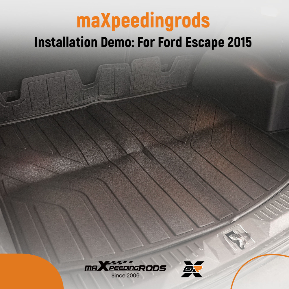 Cargo Liner Floor Mat compatible for Ford Escape 2013-2019 TPE Trunk Bed Liner All Weather