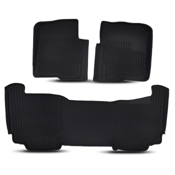 All Weather Floor Mat Set compatible for Ford F-150 Super Crew Cab 2004-2008 Black