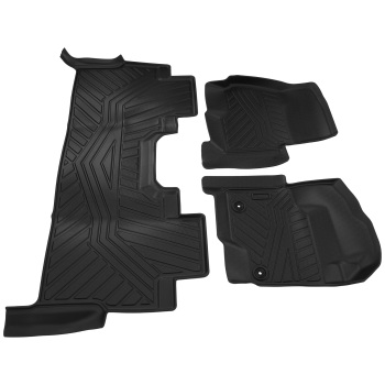 3x Floor Liner Mat compatible for Ford F-250/F-350/F-450/F-550 2017-2024 All Weather