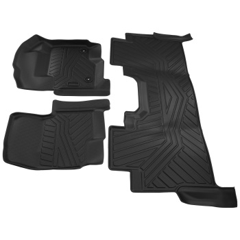 3x Floor Liner Mat compatible for Ford F-250/F-350/F-450/F-550 2017-2024 All Weather