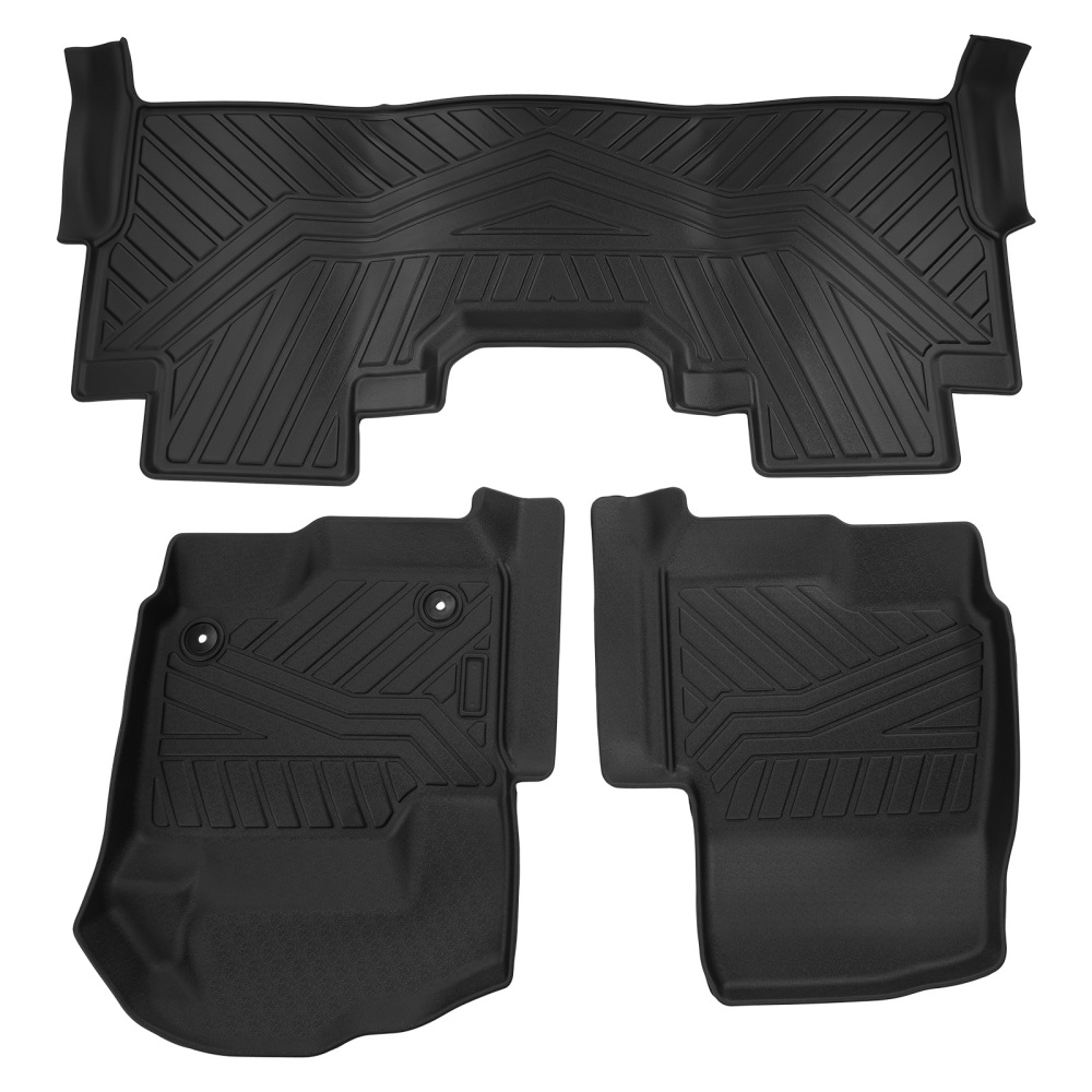 3x Floor Liner Mat compatible for Ford F-250/F-350/F-450/F-550 2017-2024 All Weather