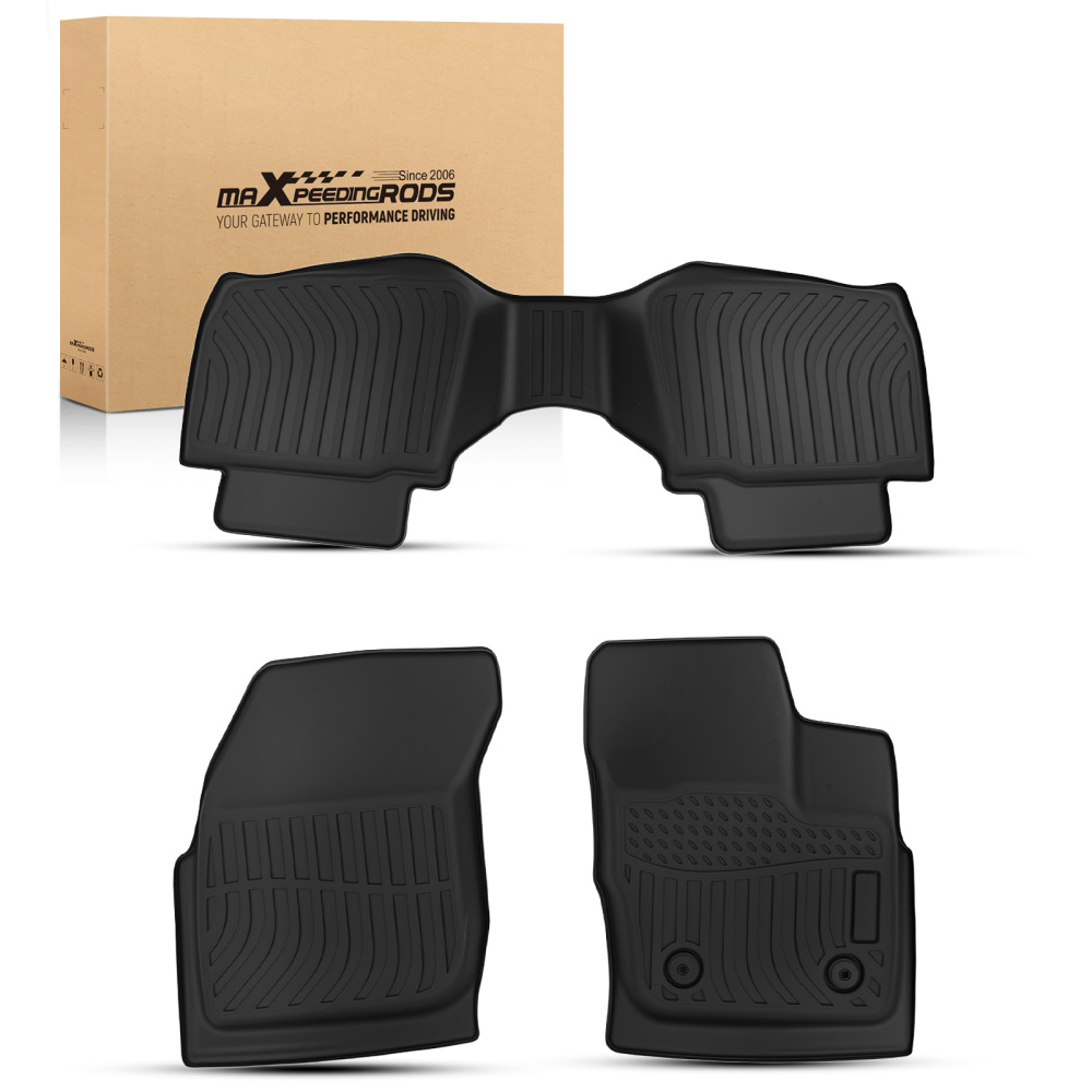 All-Weather Floor Liners compatible for Ford Fusion compatible for Lincoln MKZ 2017-2020 Black TPE Car Mat