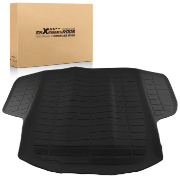 All-Weather Rear Cargo Mat compatible for Honda Accord 2018-2022 Black TPE Boot Trunk Liner