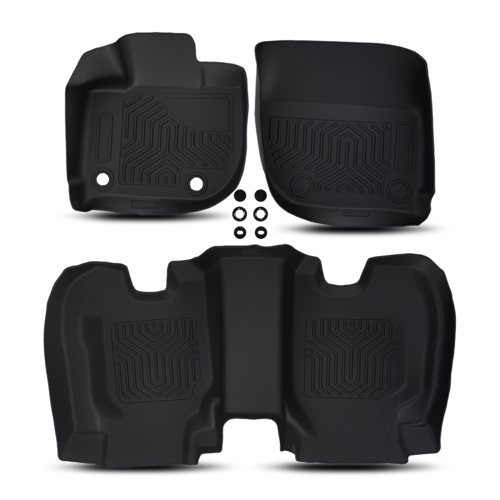 All Weather Carpet Floor Mats compatible for Honda 2015-2020 TPE Anti-Slip Floor Liners