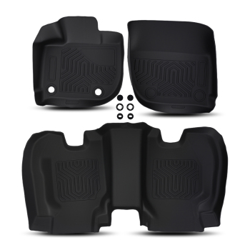 All Weather Carpet Floor Mats compatible for Honda 2015-2020 TPE Anti-Slip Floor Liners