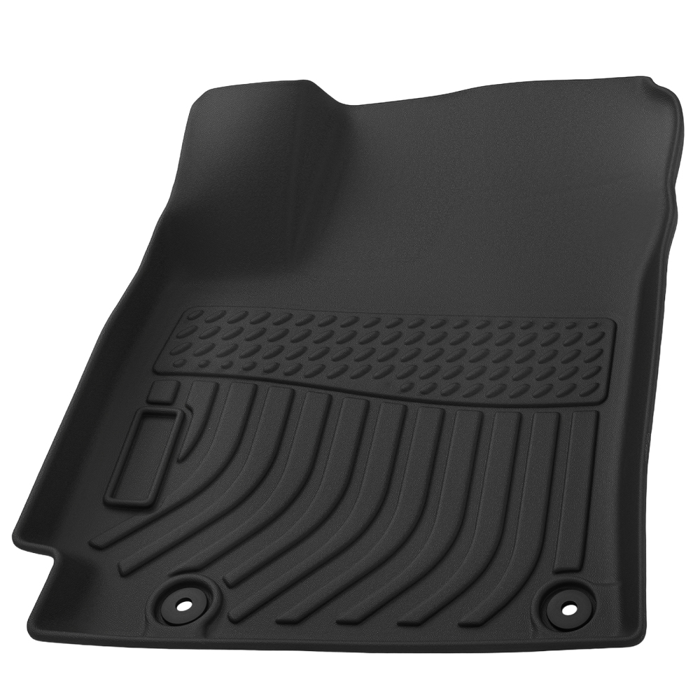 Black TPE Carpet Floor Mats compatible for Hyundai Kona 2018-2023 Waterproof FrontRear