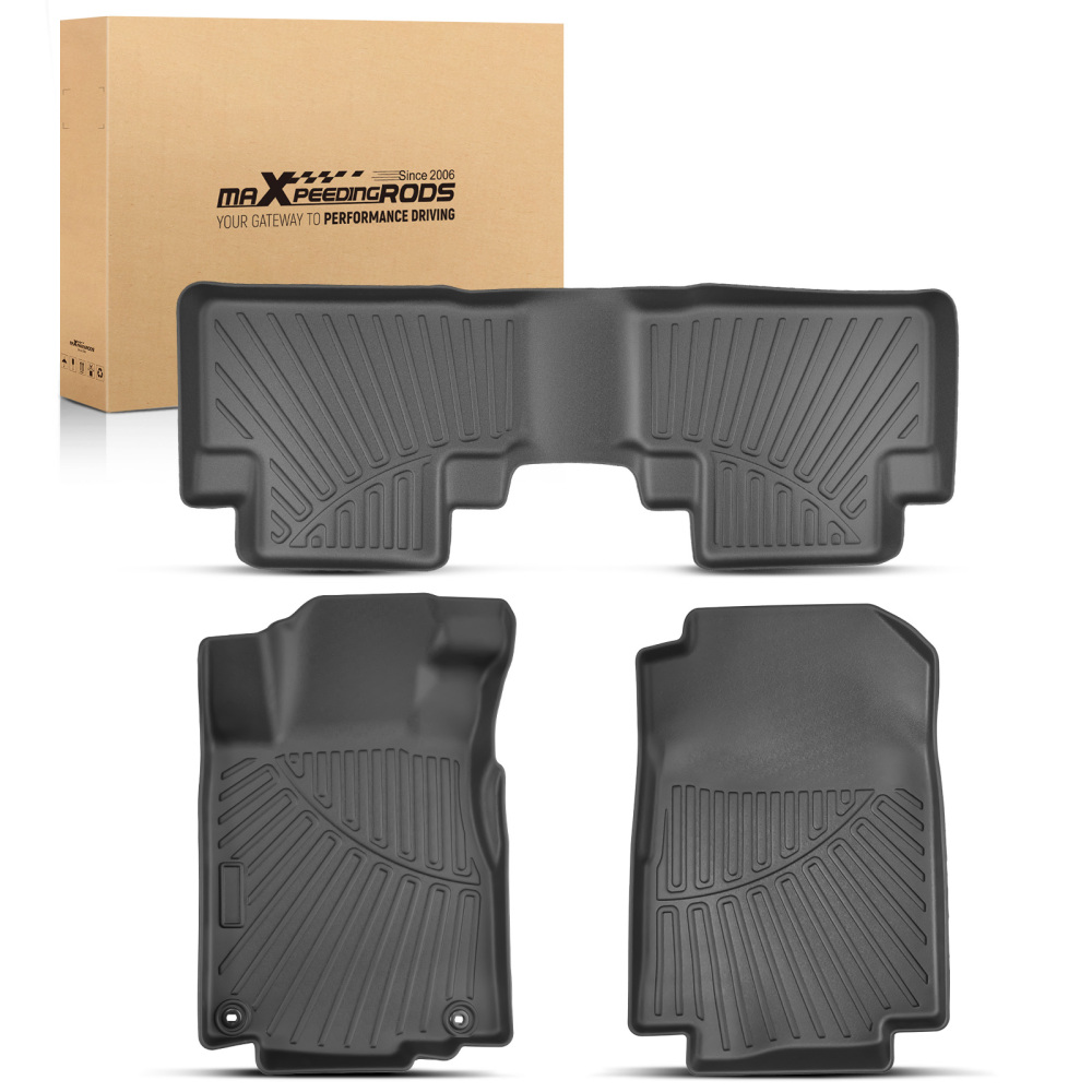 Front & Rear TPE Floor Mats All Weather Car Liners compatible for Honda CR-V EX 2012-2016