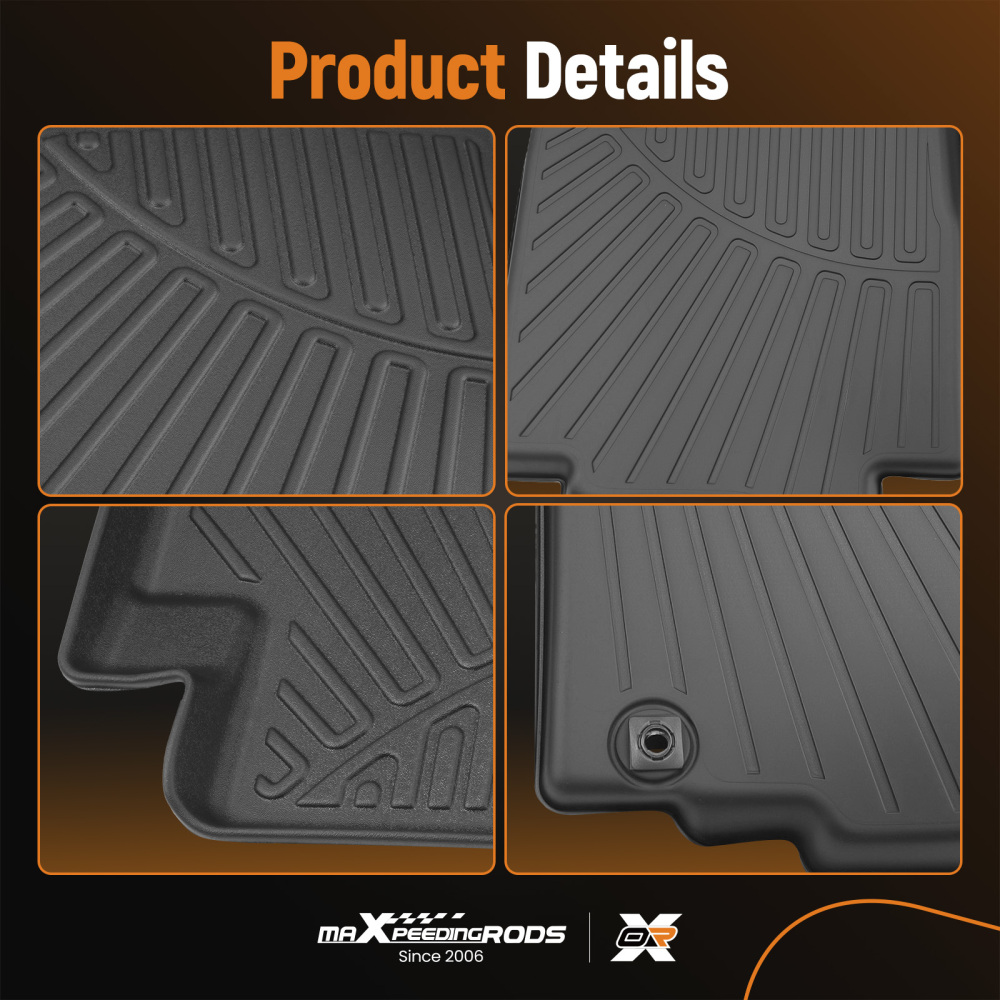 Front & Rear TPE Floor Mats All Weather Car Liners compatible for Honda CR-V EX 2012-2016