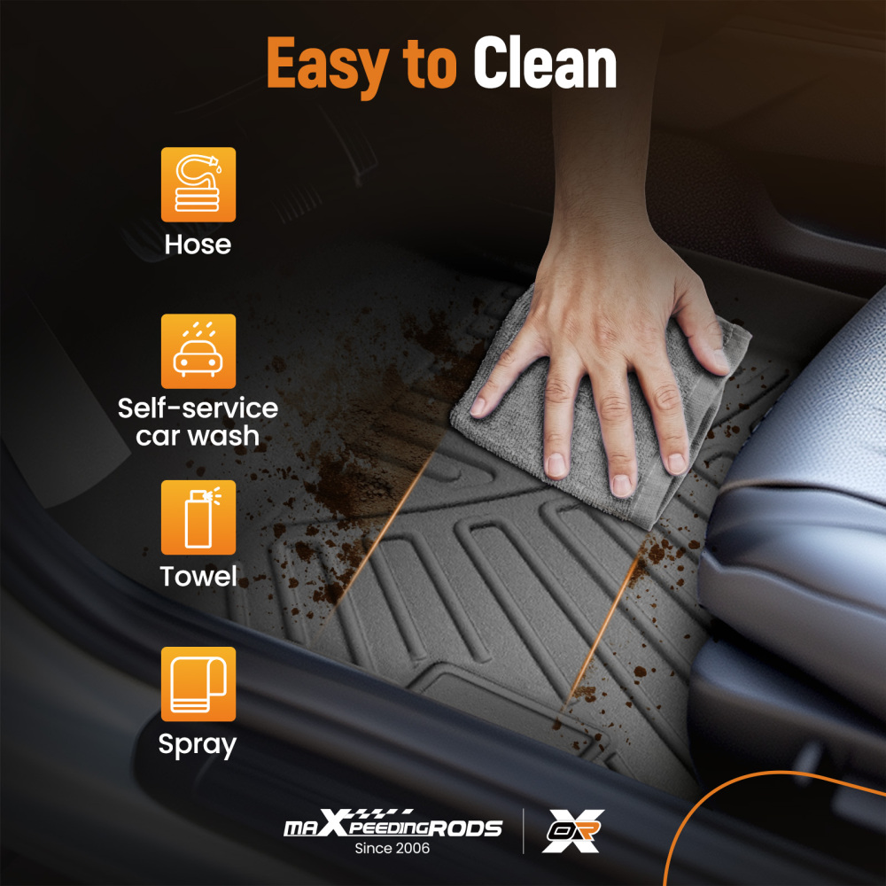 Front & Rear TPE Floor Mats All Weather Car Liners compatible for Honda CR-V EX 2012-2016