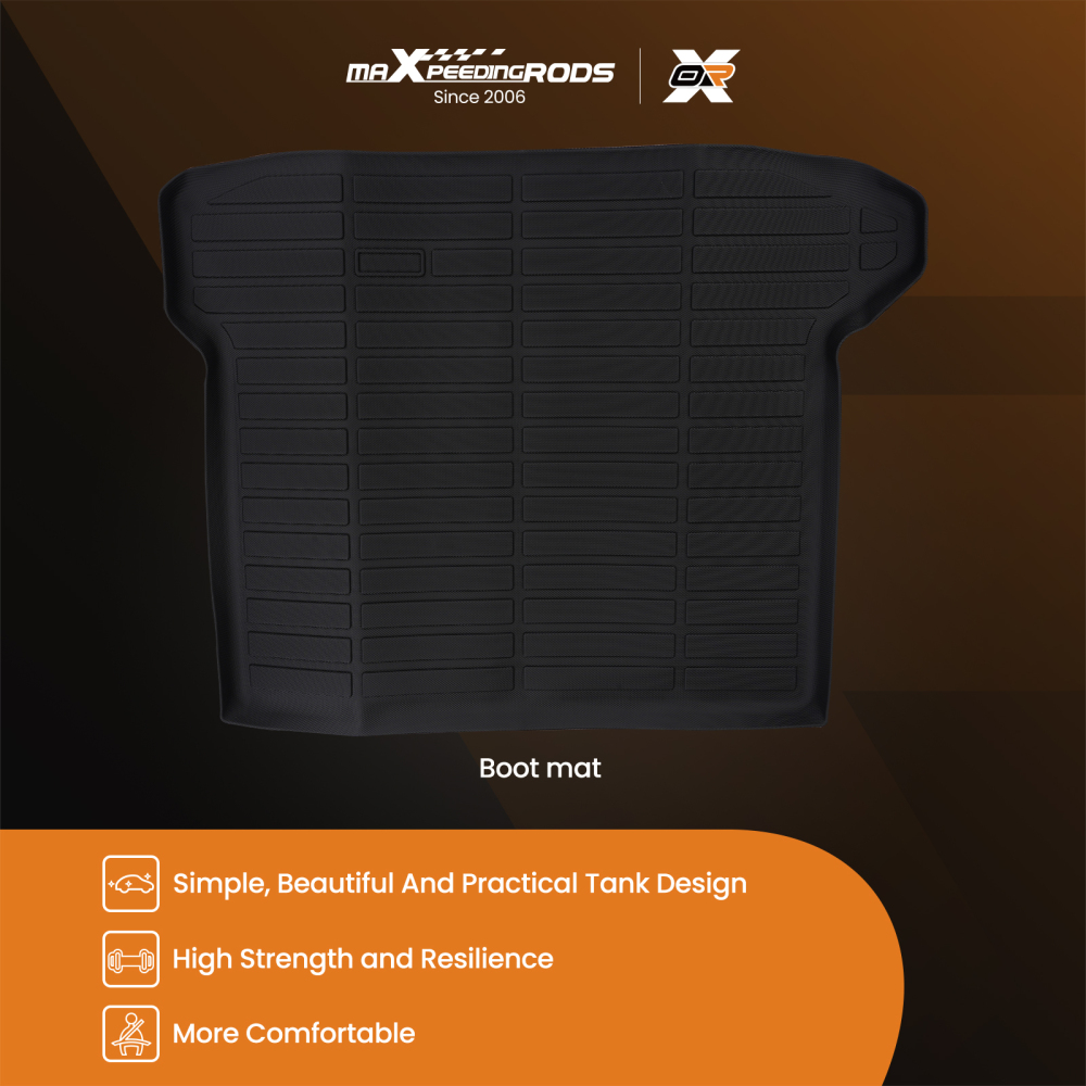 All-Weather Black Boot Liner compatible for Hyundai Ioniq 5 2021-2025 TPE Waterproof
