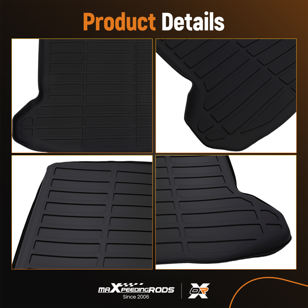 All-Weather Black Boot Liner compatible for Hyundai Ioniq 5 2021-2025 TPE Waterproof