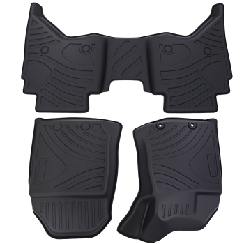 All Weather Floor Mat Liner compatible for ISUZU D-MAX DMAX 2020-2025 Black TPE Waterproof